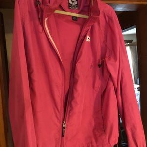 Fuscia Black Dog Rain Jacket with hood